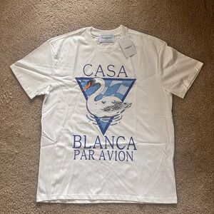 CASABLANCA MENS (L) White Graphic T-Shirt